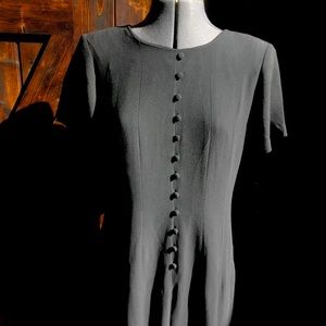 gothic long pleated dress